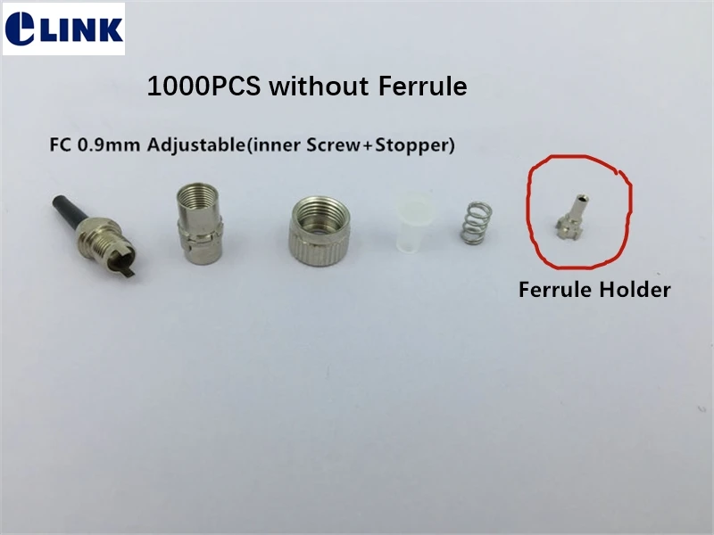 1000pcs FC fiber connector kit 0.9mm without