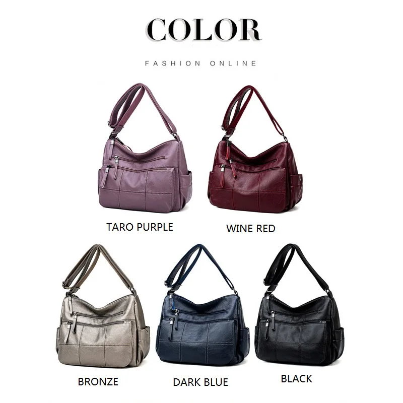 النساء حقائب يد جلدية النساء خمر حقيبة ساع مصمم Crossbody حقيبة حقيبة نسائية صغيرة حقيبة كتف أعلى-حقائب بيد