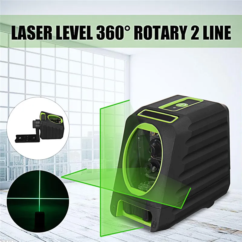 

Laser Level 2 Line 360 Rotary Self Rotary Auto Self Leveling Vertical Horizontal Slash Function and Outdoor Level Laser Tools