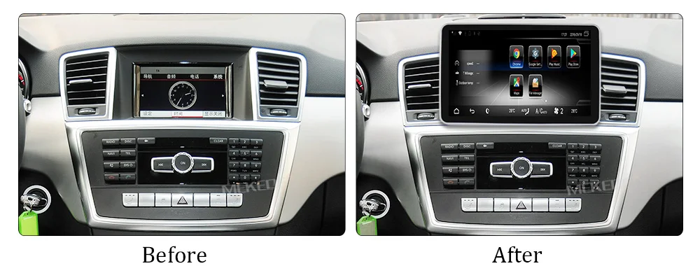 Perfect MEKEDE 3G RAM 32G ROM Android 7.1 4G LTE car multimedia player for Mercedes Benz ML W166 2012-2015 GPS Navigation radio 3