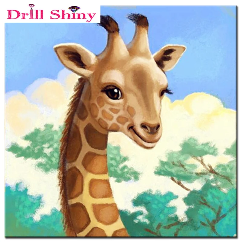 

NEW 5D DIY Diamond Painting Cross Stitch Crystal Needlework Diamond Embroidery animal Home Decorative Giraffe pattern