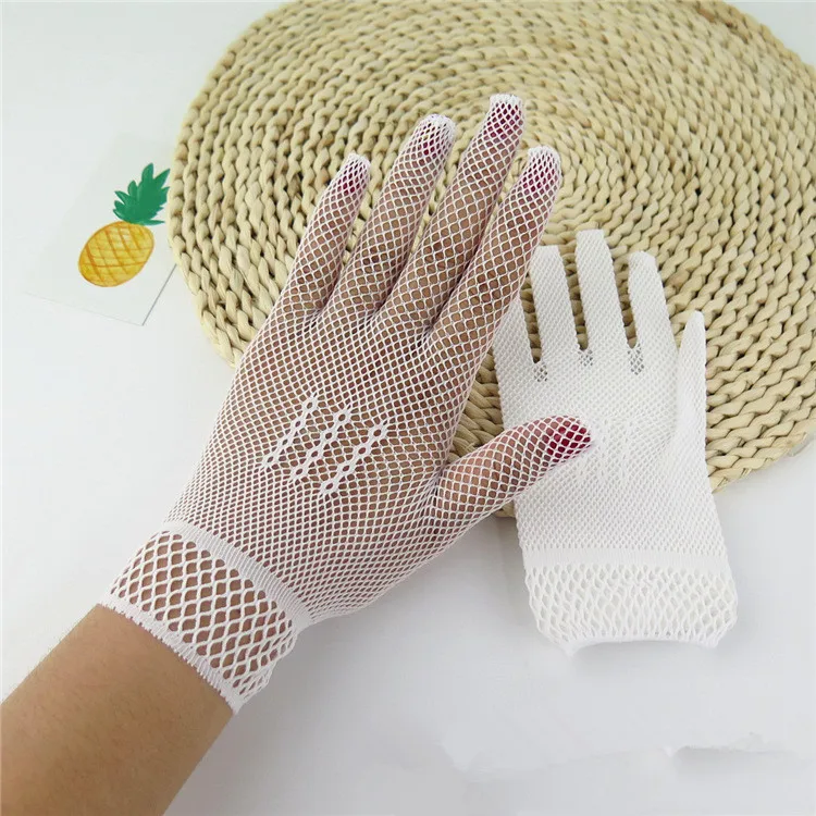Beautiful White Ivory Black Wedding Gloves