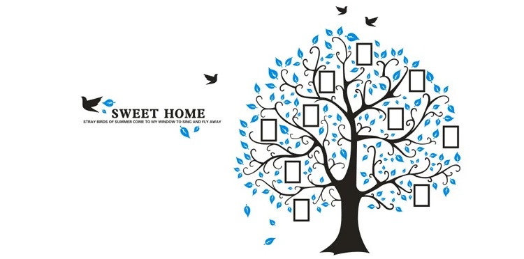 Акриловые 3D наклейки на стену в виде дерева фоторамка для детской комнаты милый