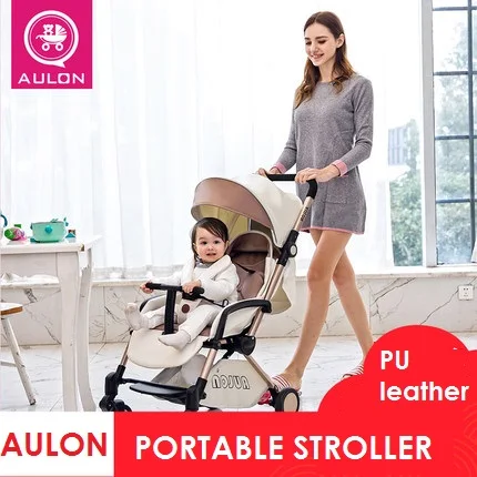 

Aulon lightweight fashionable portable baby stroller,En standard,2 in 1 Infant folding Pram carts Pushchair,land on plane