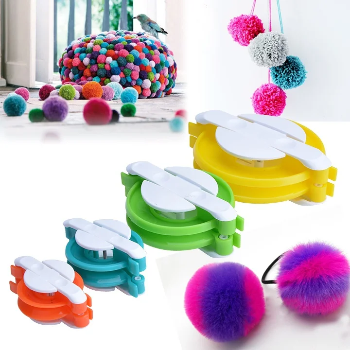 

4 Sizes Fluff Ball Weaver Maker Needle Craft Knitting Wool Tool DIY Kit