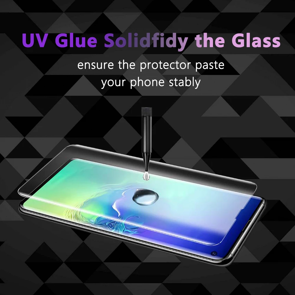 УФ жидкое Защитное стекло для экрана samsung Galaxy S10 S10 S9 S8 Plus S10E 5D полное покрытие Клей закаленное защитное стекло пленка
