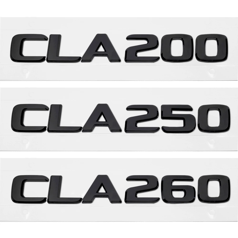 MATTE BLACK CLA250 TRUNK LETTER EMBLEM BADGE FOR MERCEDES BENZ AMG CLA-CLASS