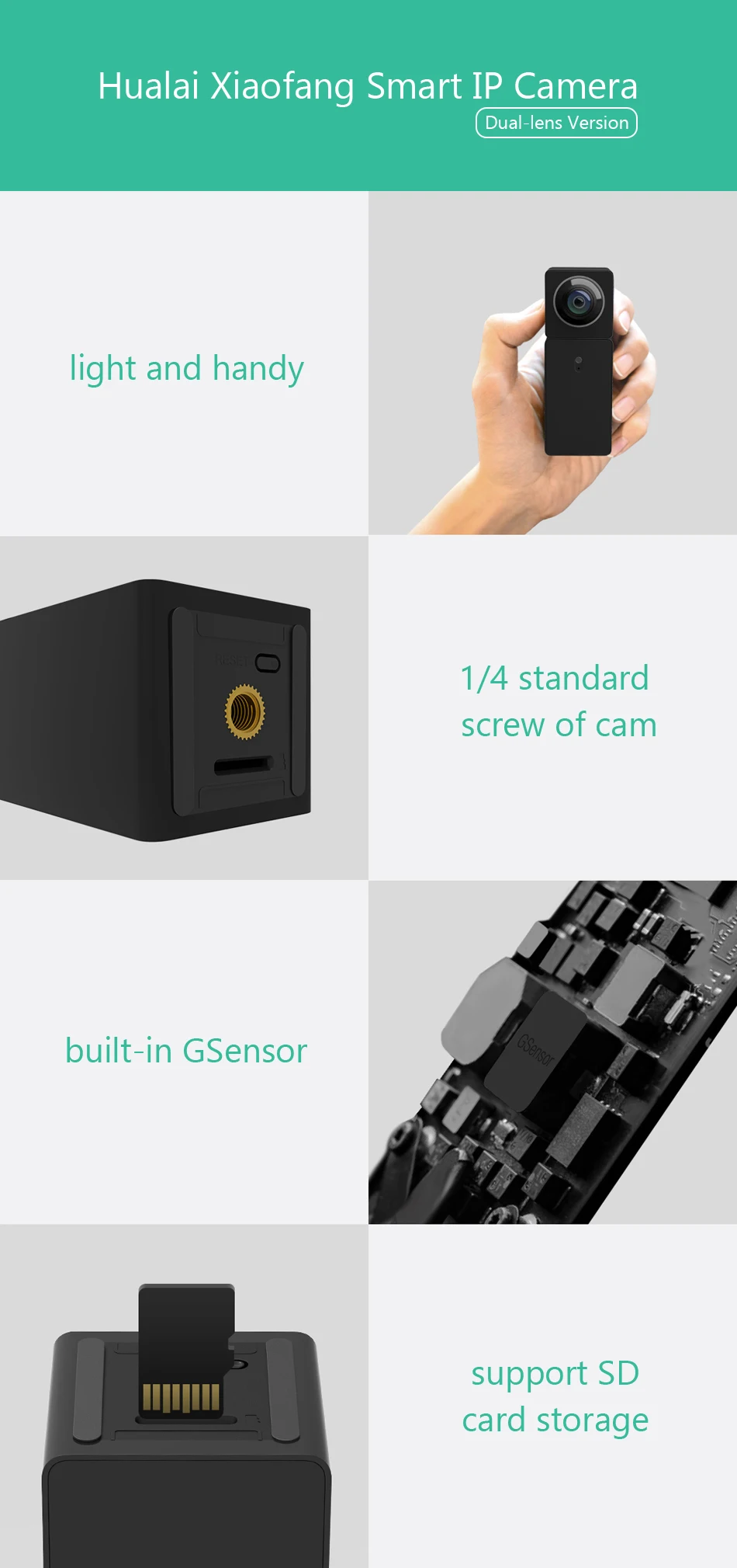 Xiaomi Hualai Xiaofang 1080P Dual Lens Panoramic View Smart WIFI IP Camera Xiaomi Smart Home