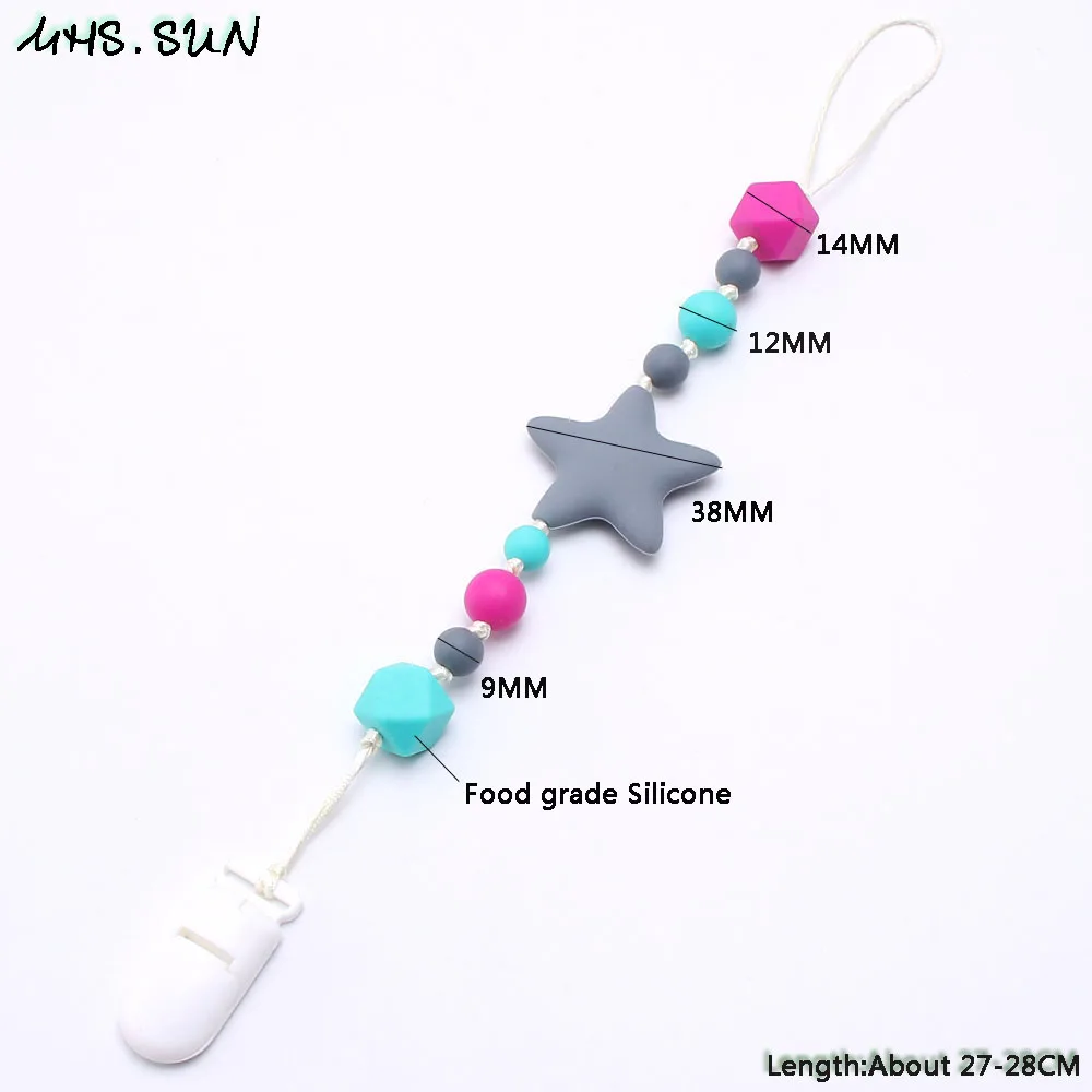 226 (2),SL226,45g,$2.3-1pc,$14.65-5pc. BPA Free Silicone Teething Pacifier Chain Baby Teether Toy Chew Teething Pacifier Nipple Clip For Toddler Gift JPG