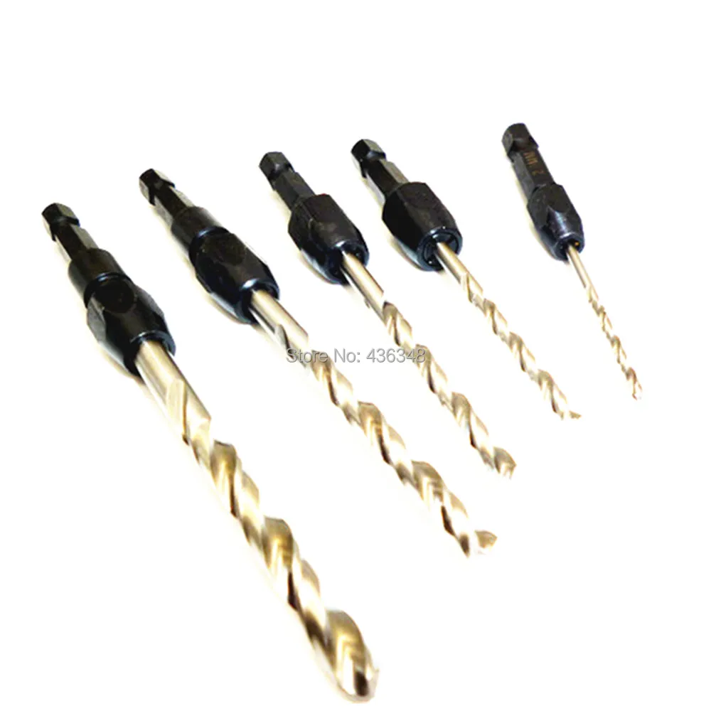 5pc HSS Twist Drill Bit Set 2-6mm Quick Change