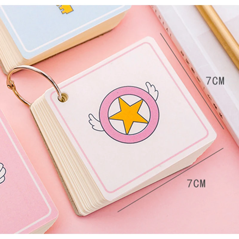 Kawaii розовый блокнот для заметок с крыльями ключа симпатичное железное кольцо