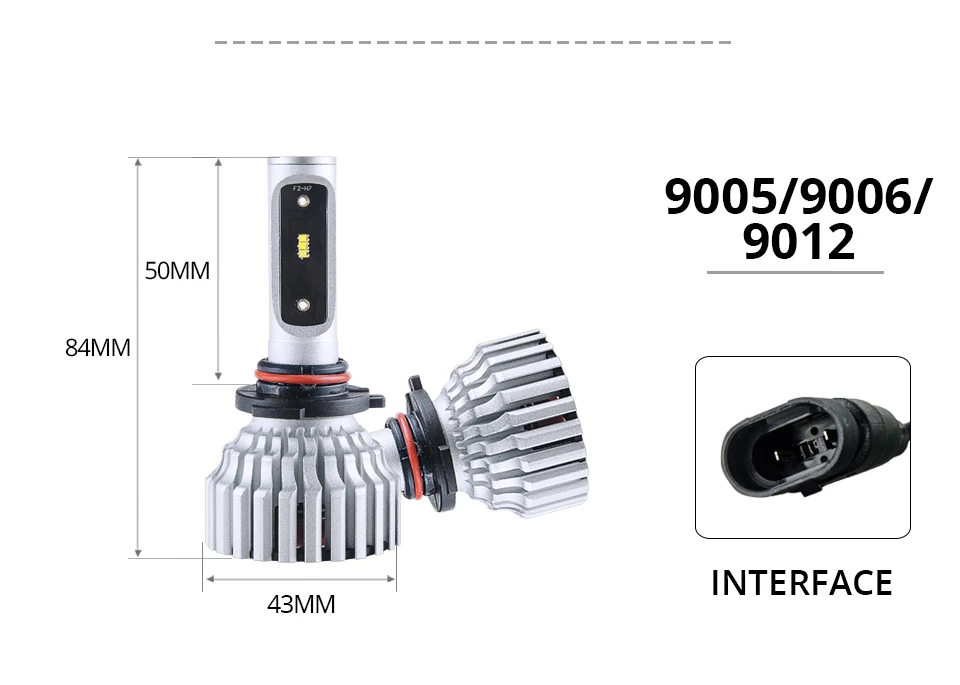 Foxcnsun Auto ampoule H7 LED H4 Car Headlight Lamp ZES 8000LM H11 H8 H9 9006 HB4 9012 Hir 9005 HB3 12V 24V 60W 6500K Hi Lo beam (9)