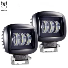 Светодиодный рабочий светильник для внедорожников 4," 30 Вт 12 В 24 в 4x4, противотуманный светильник, светильник для внедорожников, светильник для вождения лодки, водонепроницаемый IP68 для внедорожников и джипов