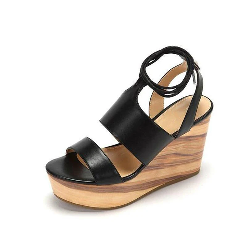 

Summer Super High-heel Simple Comfortable Slope-heel Sandals Heightened Wedges Sandalias Zapatillas Mujer Platform Sandals