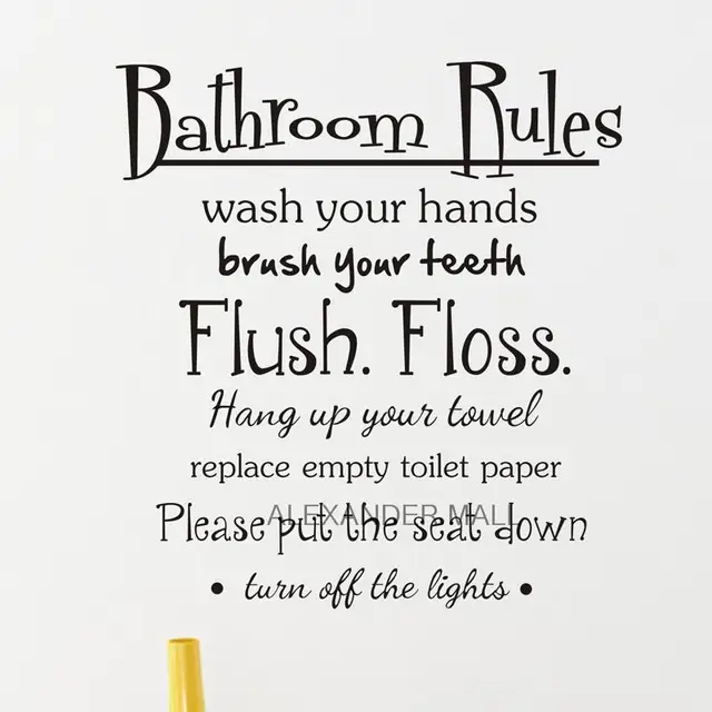 wall stickers home decoration wallpaper murals diy brick wallpaper decorative window stickers girl quotes bathroom rules - Bathroom Quotes wall stickers home decoration wallpaper murals diy brick wallpaper decorative window stickers girl quotes bathroom rules - Bathroom Quotes
