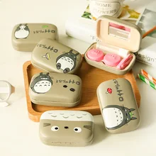 1 шт. милый чехол с контактными линзами в виде животных, товары для личной гигиены, модные креативные школьные офисные принадлежности, настольный набор, инструмент для хранения