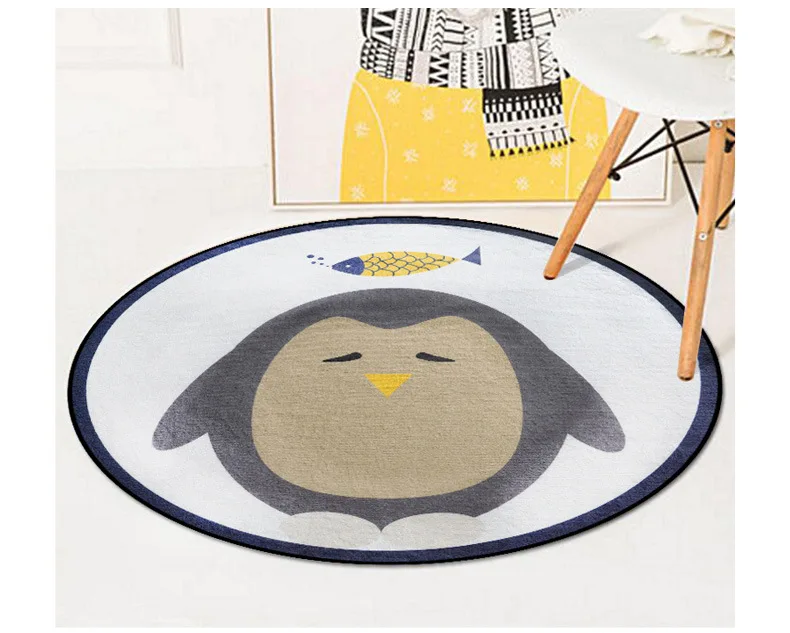 Cartoon Animal Kids Room Play Tents Carpet Owl/Cat/Baby Bedroom Anti-skid Crawling Carpets Living Room Coffee Table Floor Mats