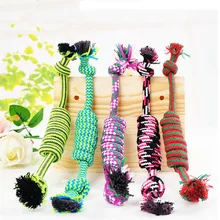 1 Pc Cotton Braided Dog Chew Knot Toy Bone Shape Rope Interactive Pet Gift Random Color Dropship Juego Para Perro