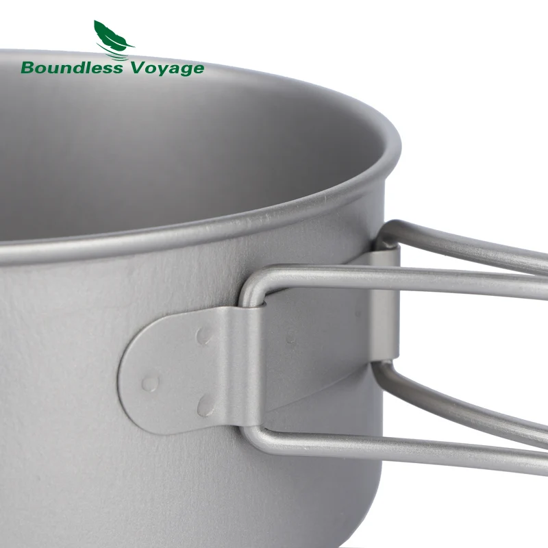 Sin Límites de viaje al aire libre ultraligero de titanio olla Pan conjunto de ollas de cocina utensilios Camping Ti1575B