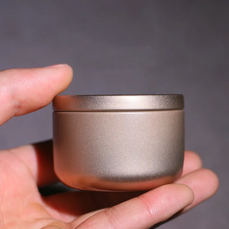 

6pcs/lot Mini Iron Box Portable Tea Cans Japan Style Candy Coins Storage Box Gray Gold Small Things Storage Metal Jars 3.7*5.3cm