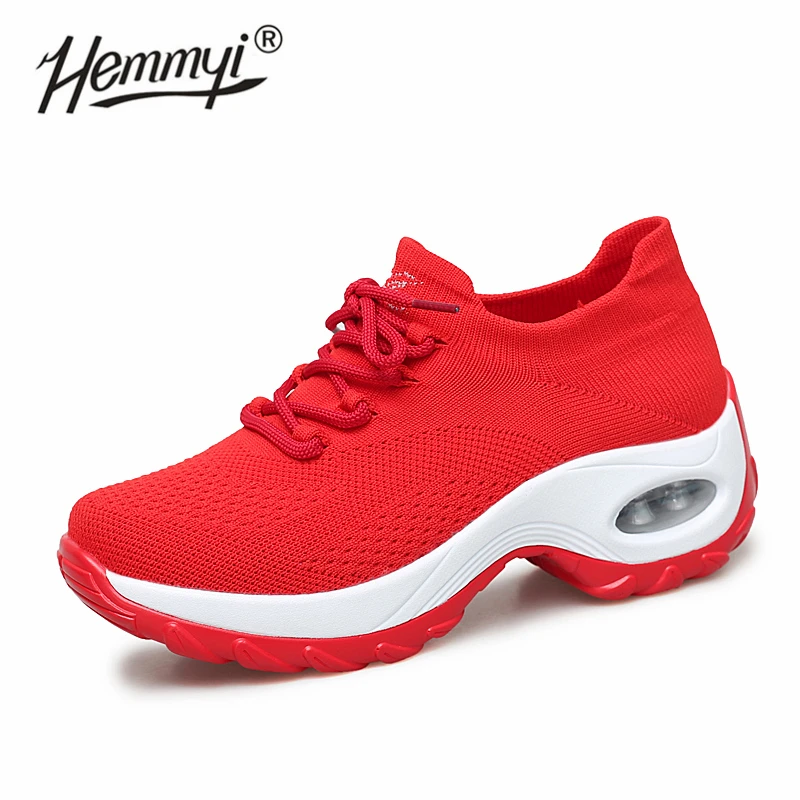 Hemmyi/; женские кроссовки на платформе с воздушной подушкой; модная повседневная обувь на толстой подошве; обувь на танкетке; Chaussure; обувь для похудения