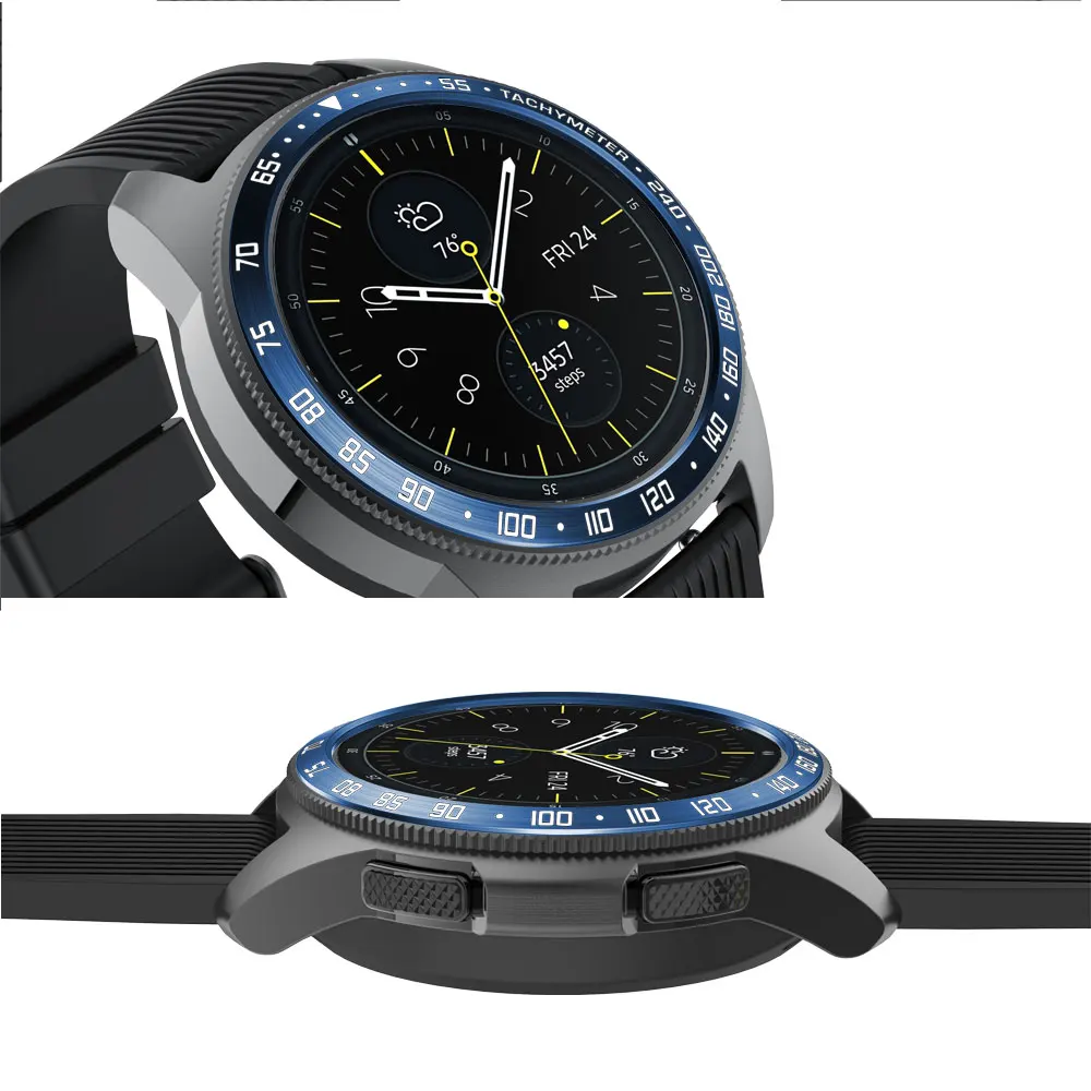 Металлический ободок для samsung Galaxy Watch 46 мм/42 мм чехол gear S3 Frontier/классическая спортивная клеющаяся крышка ремешок аксессуары 46/42