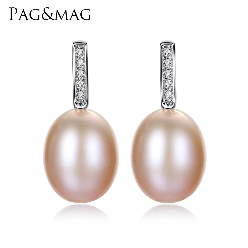 PAG MAG Simple Classic font b Earrings b font 925 silver font b jewelry b font