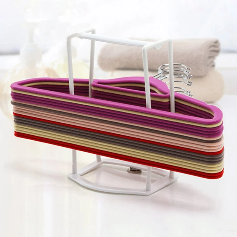 Plastic Clothing Hangers Frame Organizer Rack Multi Porpose Clothes