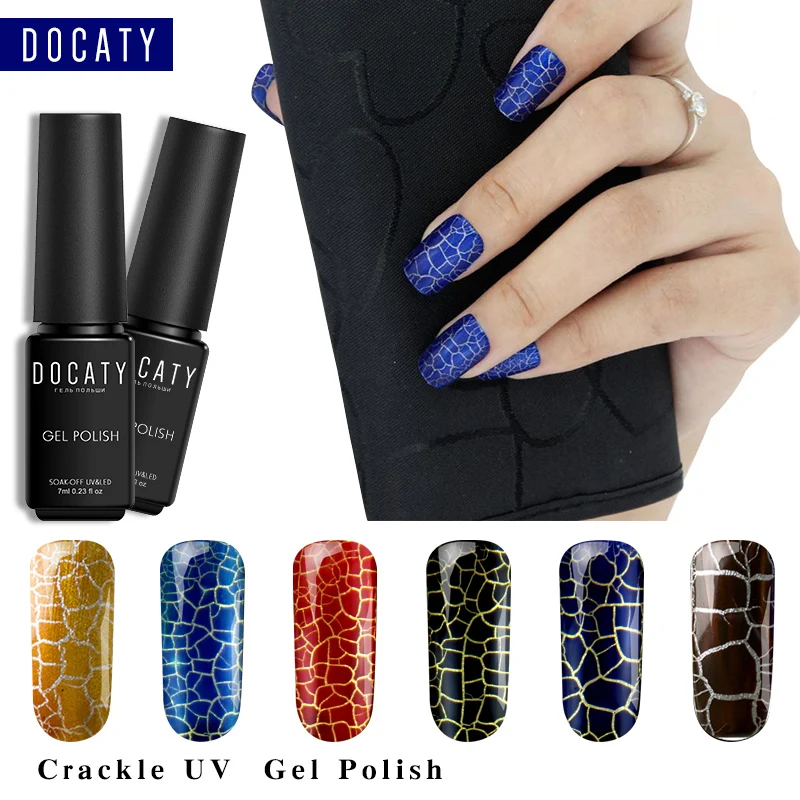 

Docaty Enamel Colorful Polygel Everything for Manicure Crackle Varnish Gel for Nails Soak Off Gel Polish Hybrid for Nails