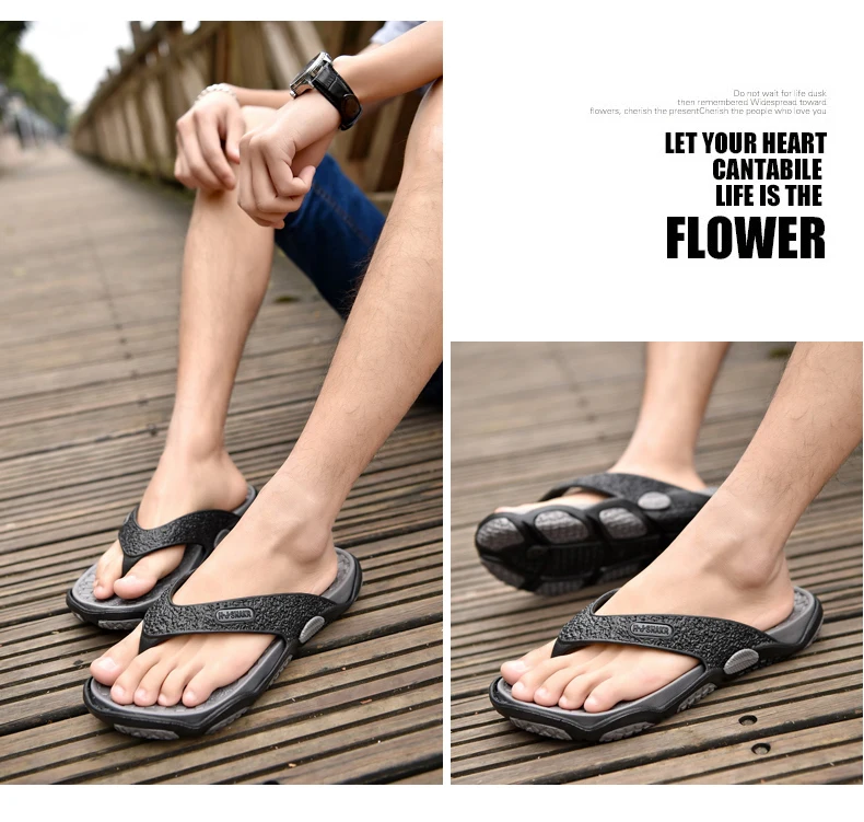 Летние сандалии для прогулок для Для мужчин Пляжные сланцы массажные тапочки мужские Нескользящие смешанные цвета дышащая пляжная обувь большой Размеры