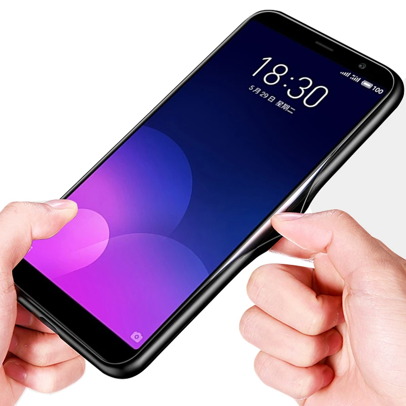 Для Meizu M8 Case M 8 5," Жесткий ПК стеклянный чехол для телефона черный ТПУ бампер чехол для Meizu M8 Case M 8 8M закаленное стекло крышка