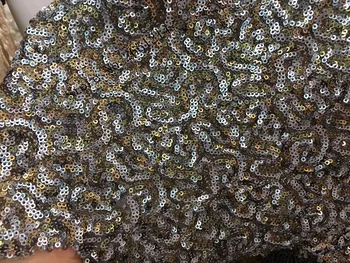 

Latest design Nigerian Lace Fabrics with Sequins Fabric French Designs high quality sequins lace BZL-25632