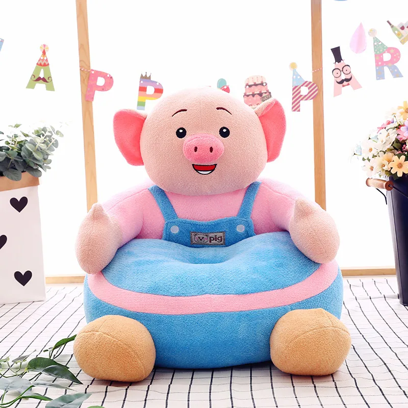 children's sofa cartoon pig plush toy cute baby small sofa seat girl boy birthday gift 57x40x20cm DY50604 (6)