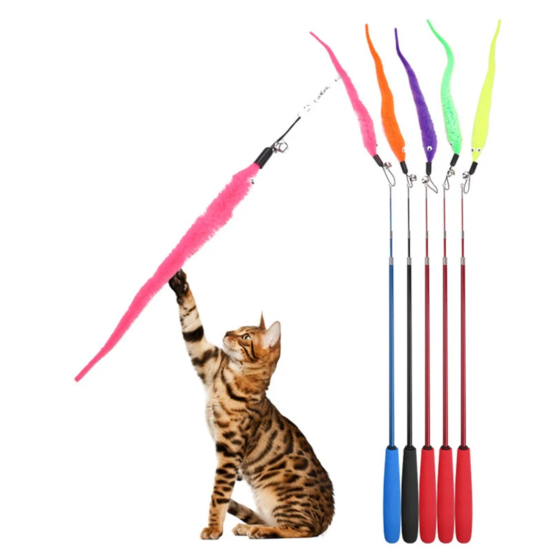 

Cat Funny Toys Pet Cat Catcher Teaser Toy Stick Pet Kitten Jumping Training Supplies