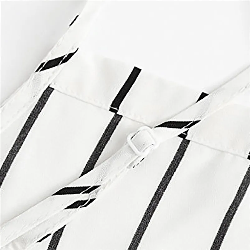 Feitong Hot Sale Casual Sets Women's Stripe Bandage Strap Crop Cami Top With Shorts Set Summer Style Fashion Temperament Set D19 (8)
