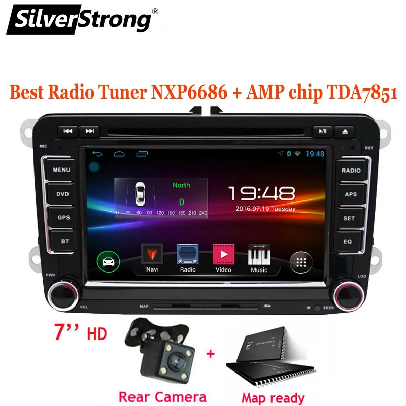 SilverStrong 2Din Android9.0 автомобильный dvd-плеер для Volkswagen PassatB6 B7 для Golf MK5 MK6 автомобильный Android DVD gps для Vento радио 65DS