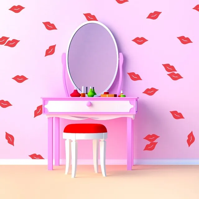 Little Lips Red Wall Decals Creative Home Interior Decoration Art