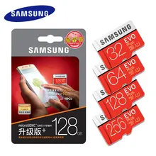 Карта памяти SAMSUNG 32G 64G 128G 256G SDHC 95 МБ/с. класс EVO+ MicroSD КЛАСС 10 Micro SD C10 UHS TF Транс флэш-карты 32 GB