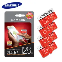 Карта памяти Samsung 32 ГБ, 64 ГБ, 128G 256G SDHC 95 МБ/с. Класс EVO + карты памяти MicroSD карта Micro SD класса 10 C10 UHS TF модуль памяти Transflash 32 Гб по изготовлению