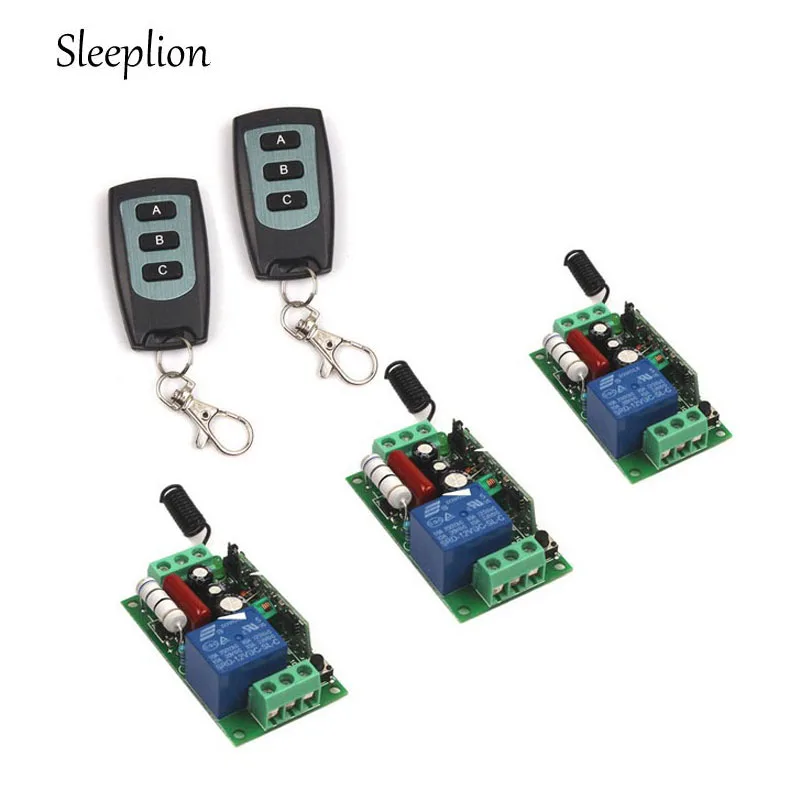 Sleeplion US CA AC 110V 10A1CH Channel 315 433MHz Wireless RF Remote 2 3 key Switch