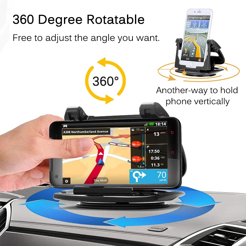 Skup Uchwyt samochodowy telefonu 360 obrót antypoślizgowy lepki żel Pad zmywalny uchwyt samochodowy uchwyt do iphone a XS Max Samsung S10 Note9 GPS