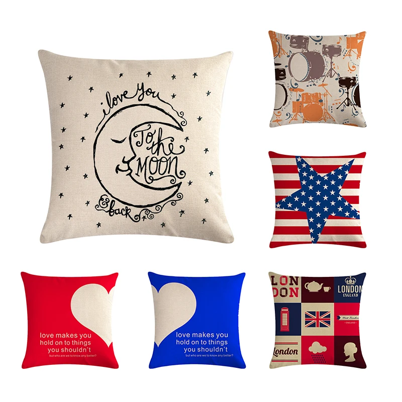 Simple symbolic pattern pillowcase, decorative pillowcase, sofa chair