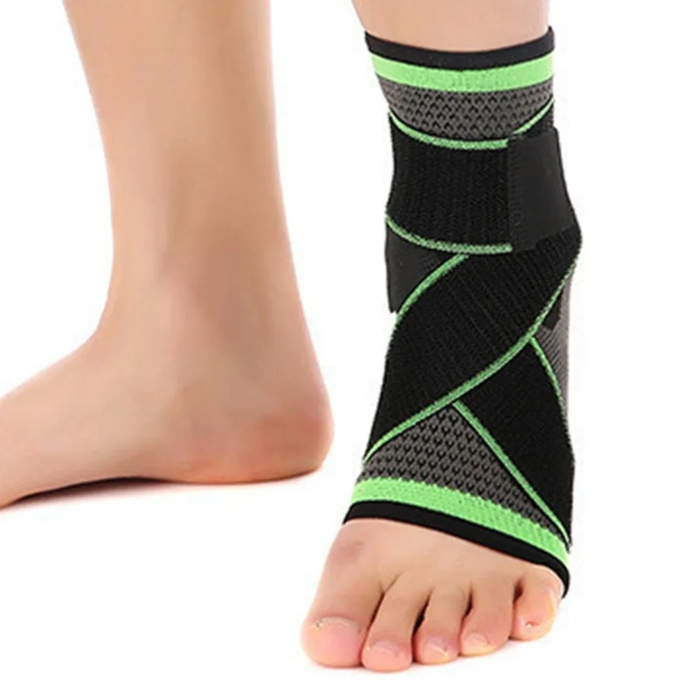 

REIZ Adjustable Elastic Nylon Strap Compression Knitting Ankle Support Brace Sports Basketball Football Ankle Support Pad Guard