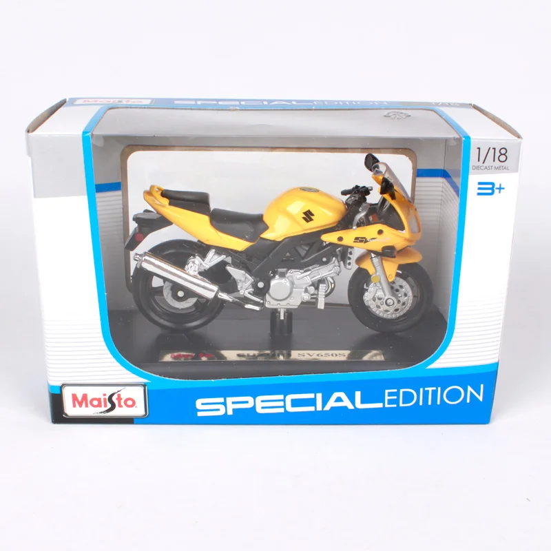 Модель мотоцикла MAISTO 1:18 SUZUKI SV650S игрушка из литая под давлением новая в коробке
