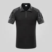 Летняя уличная Для мужчин S спортивные Охота Пеший туризм камуфляж футболка с коротким рукавом Топы корректирующие Тактический Армии Военная Униформа Combat Training Футболка Топ