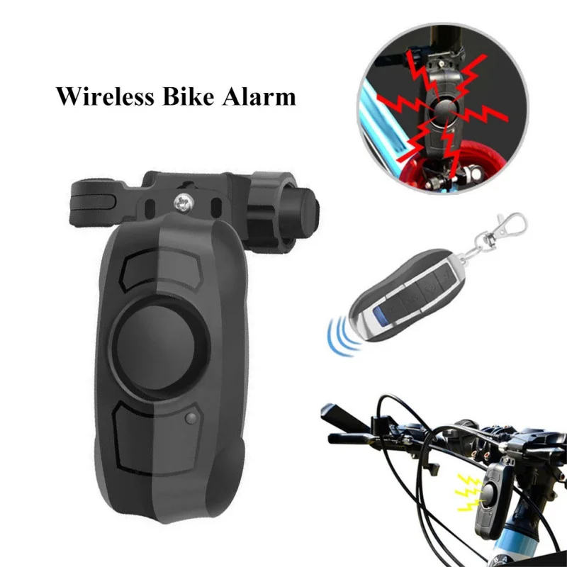

113dB Wireless Anti-Theft Vibration Motorcycle Bicycle Waterproof Security Bike Alarm With Remote Control