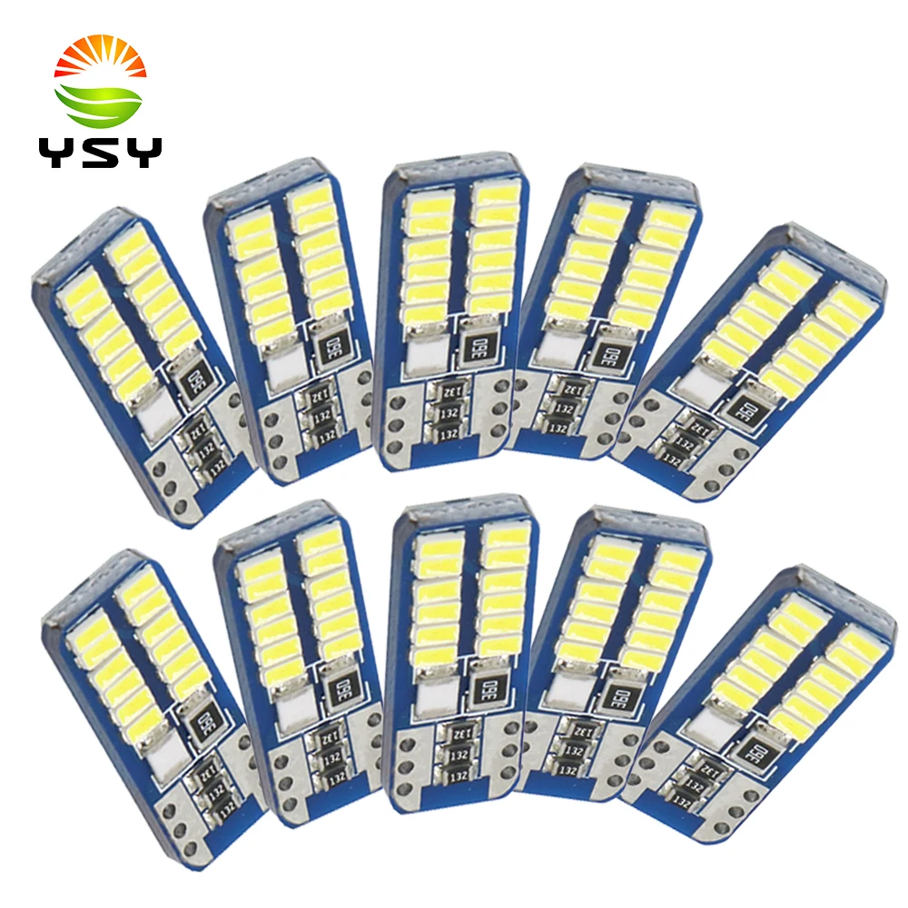 Y высокое качество T10 W5W 168 192 Led задний фонарь 3014 24smd 12В Белый для автомобиля
