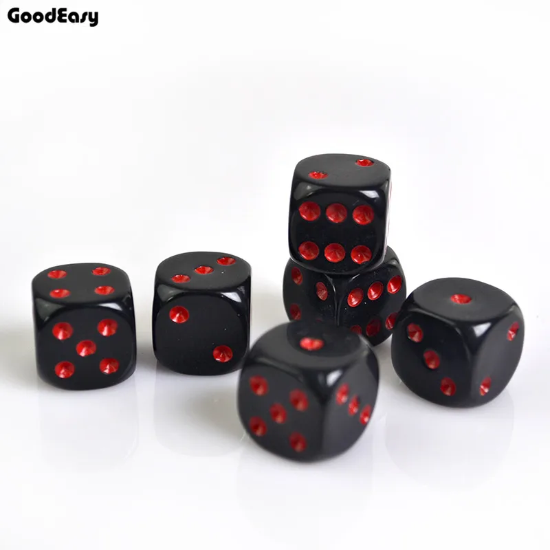 

Casino Dice Set 16mm Acrylic Dices Red/Black Drinking Digital Dice Board Gambling 6 Sides Poker Party Game Fatory Price