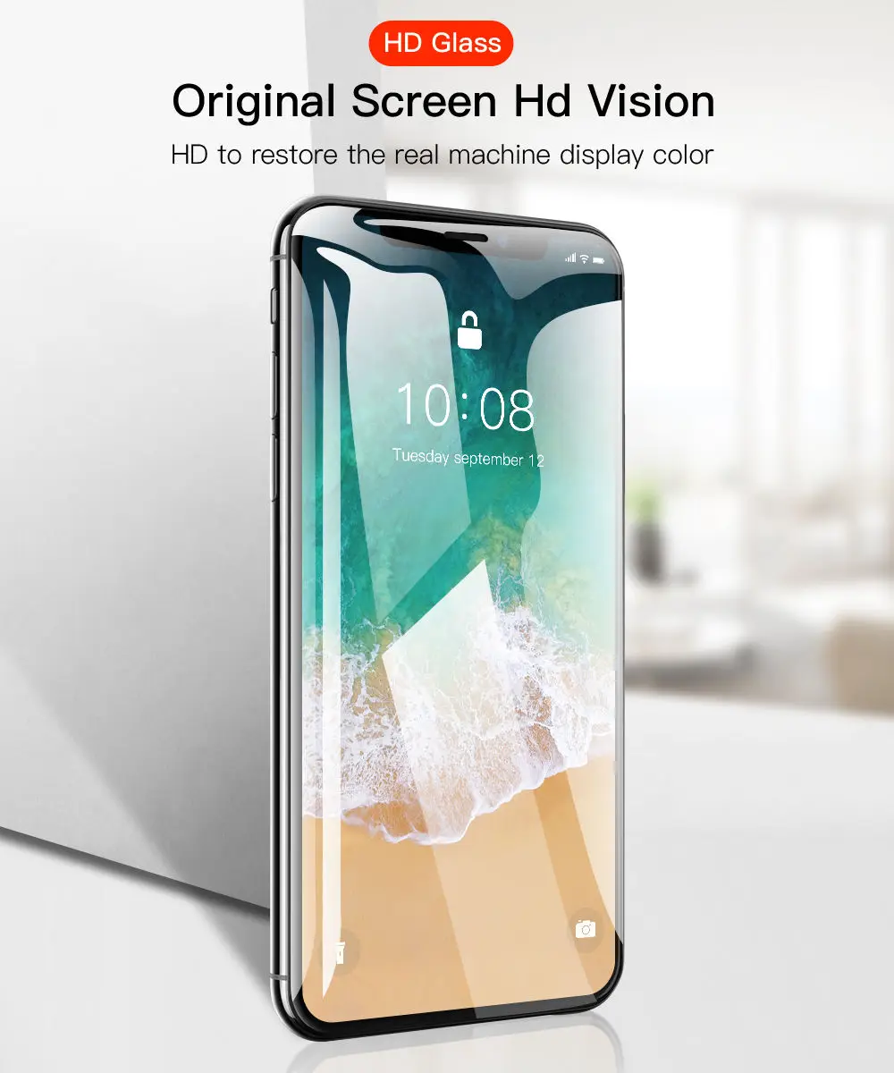 9D Защитное стекло для iphone 6 6S 7 8 Plus X 10 стекло на iphone 8 XS MAX Защита экрана для iphone 7 8 XR закаленное стекло