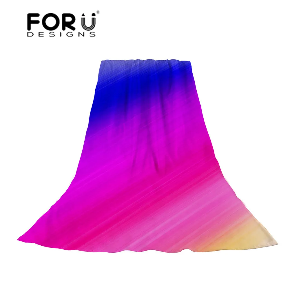 

FORUDESIGNS Graffiti Scarves Women Colorful Scarf Ladies Long Slik Shawl for Females Fashion Summer Beach Towel Simple Design